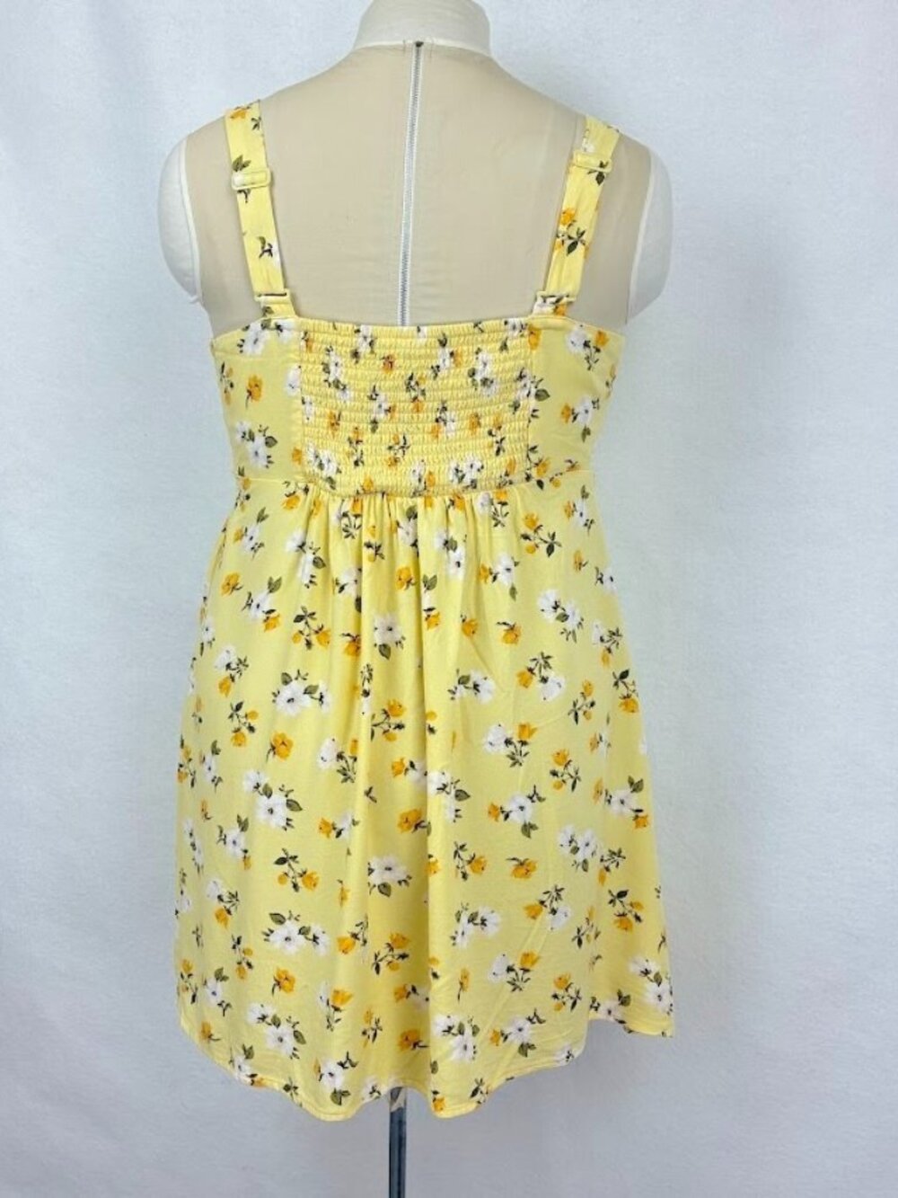 Old Navy Fit And Flare Crepe Floral Mini Sun Dress Cottage Feminine Coquette M - Picture 3 of 5